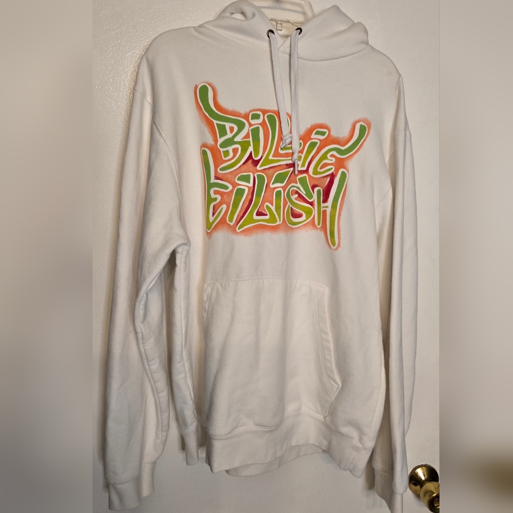 Billie Eilish " airbrush flames" Pullover hoodie, M